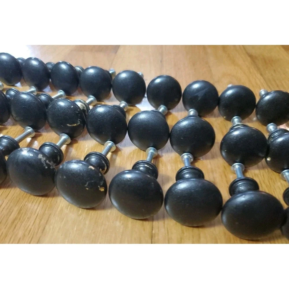 Distressed Cabinet Drawer Pulls Paint on Solid‎ Brass Lot of 33 Preowned